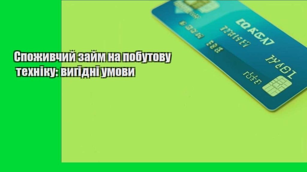 spozhyvchyj zajm na pobutovu tehniku vygidni umovy