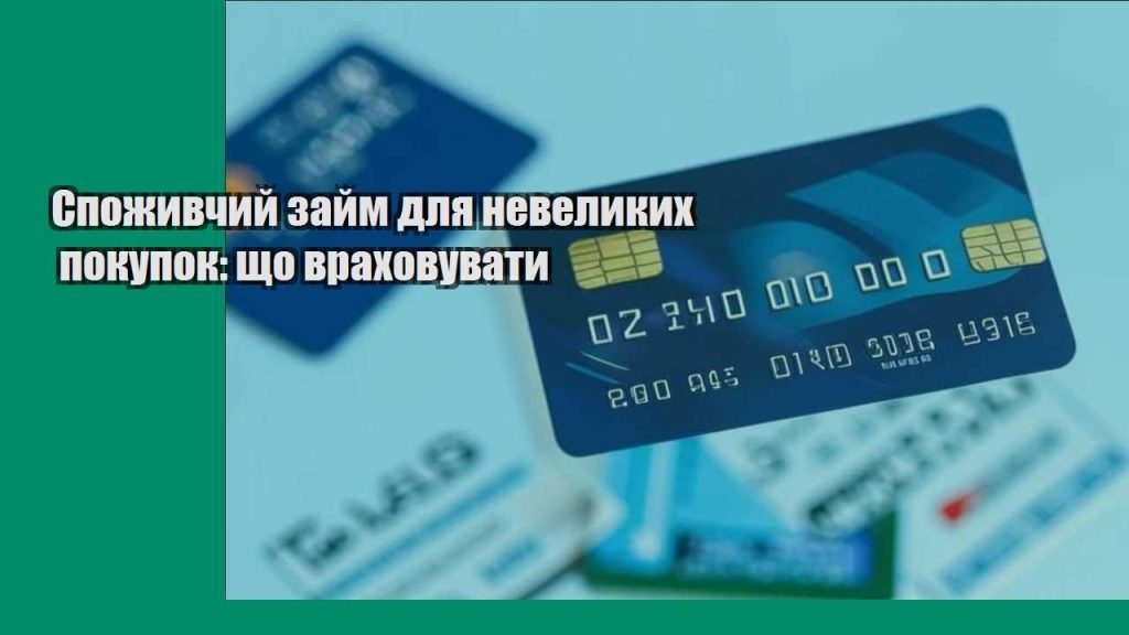 spozhyvchyj zajm dlya nevelykyh pokupok shho vrahovuvaty
